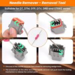 482 PCS DT Deutsch Connector Kit with 2 3 4 6 8 12 Pin Waterproof Automotive Electrical Connectors, Includes Deutsch Crimping Tool & Removal Tool, Size 16 Solid Contacts (14-20AWG) - Image 7