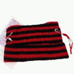 Cat Ear Beanie Hats for Women Y2K Striped Beanie with DIY Goth Accessories Slouchy Crochet Goth Hat with Cat Ears - Image 4