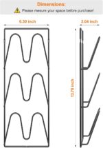 2 Pack Pot Lid Organizer Rack, 6-Tier Pot Lids Holder for Cabinet Door/Wall, No Drilling Adhesive Wall/Door Mounted Rustproof Pot and Pan Cover for Kitchen Storage, Classic Black - Image 7