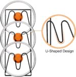 2 Pack Pot Lid Organizer Rack, 6-Tier Pot Lids Holder for Cabinet Door/Wall, No Drilling Adhesive Wall/Door Mounted Rustproof Pot and Pan Cover for Kitchen Storage, Classic Black - Image 8