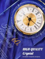 60th Wedding Anniversary Crystal Quartz Clock,60 Years of Marriage Gift,Happy Diamond Anniversary Decoration Gift,for Parents,Grandparents,Couple - Image 5