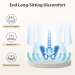 Chair Cushions for Dining Chairs Set of 4, Non-Slip Kitchen Chair Pads with Ties, High-Resilience Foam Seat Cushions, Removable Washable Cover, Beige - Image 3