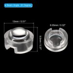 PATIKIL 13mm LED Convex Lens, 15 Pack 30 Degree Beam Angle Acrylic LED Optical Convex Condenser Lens for 1W 3W LED Lamp Beads Infrared Cameras, Transparent - Image 3
