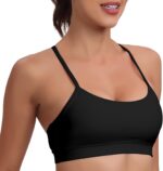 Spaghetti Strap Padded Sports Bras for Women - Y Back Yoga Workout Tops (3 Pack) - Image 3