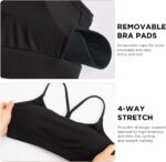 Spaghetti Strap Padded Sports Bras for Women - Y Back Yoga Workout Tops (3 Pack) - Image 7