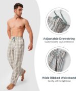 DAVID ARCHY Mens Pajama Pants Soft Cotton Plaid Sleepwear, Comfy Lounge Woven Pajamas Bottoms PJ Pant for Men, 3 pack - Image 4