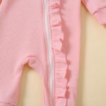 Cute Floral Floral Print Long Sleeve Infant Newborn Baby Girl Clothes Baby Girl Jumpsuit - Image 6