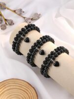 Jovivi 2pcs Healing Crystal Beaded Bracelets for Women,8mm Natural Gemstones Amethyst Stone Bracelet,Anxiety Stress Relief Heart Charm Bracelet Handmade Jewelry Gifts for Her - Image 6