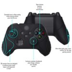 eXtremeRate PlayVital Samurai Edition Anti-Slip Controller Grip Silicone Skin for Xbox Core Controller, Ergonomic Protective Case Cover for Xbox Series S/X w/Thumb Grips - Black - Image 4