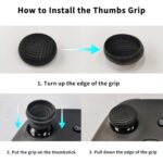 eXtremeRate PlayVital Samurai Edition Anti-Slip Controller Grip Silicone Skin for Xbox Core Controller, Ergonomic Protective Case Cover for Xbox Series S/X w/Thumb Grips - Black - Image 5