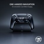 Razer Quick Charging Stand for PlayStation 5: Charge - Curved Cradle Design Matches PS5 DualSense Wireless Controller One-Handed Navigation USB Powered White (Controller Sold Separately) - Image 6