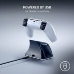 Razer Quick Charging Stand for PlayStation 5: Charge - Curved Cradle Design Matches PS5 DualSense Wireless Controller One-Handed Navigation USB Powered White (Controller Sold Separately) - Image 7