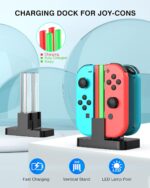 Switch Sports Accessories Bundle - HOZKAII 22 in 1 Family Accessories Kit Pack for Nintendo Switch/OLED Sports Games with Charging Dock, Game Guns, Tennis Rackets, Golf Clubs, Wrist Bands & Leg Strap - Image 4