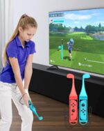 Switch Sports Accessories Bundle - HOZKAII 22 in 1 Family Accessories Kit Pack for Nintendo Switch/OLED Sports Games with Charging Dock, Game Guns, Tennis Rackets, Golf Clubs, Wrist Bands & Leg Strap - Image 6