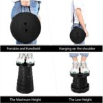 Upgraded Camp Chair,Portable Folding Stool,Folding Camp Chair,Collapsible Stool,Retractable Seat or Foot Rest,Foldable Camping Stool for Outdoor Fishing Hiking Gardening Travel BBQ -Max 400lbs (Black) - Image 8