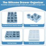 10 PCs Silicone Drawer Organizer Set, Desk and Vanity Makeup Organizer, Versatile Dresser Drawer Organizers for Makeup, DIY Storage, Home Organization, Bedroom, Office - Image 7