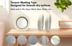 Masking Tape, 4 Roll 0.75 Inch × 55 Yards Painting Tape, General Purpose for Factory Home Office School Stationery, Labeling, Painting, Crafting, Arts use etc - Image 7