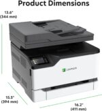 Lexmark CX331adwe Color All-in-One Laser Printer with Touchscreen, Office Scanner Copier Laser, Mobile Ready, Auto Duplex Printing & Analog Fax, Wireless, White, 26 ppm Mono/Color, 600 dpi (40N9070) - Image 6