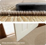 Easy Jute Rug 2x3: Indoor Outdoor Natural Boho Front Door Mat Non Slip - Farmhouse Neutral Contemporary Small Carpet for Entryway Kitchen Bathroom Bedroom Washable - Image 3