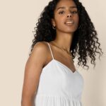 Amazon Essentials Womens Fit and Flare Empire Waisted Cotton Sateen Tiered Maxi Dress - Image 5