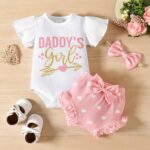 Baby Girl Clothes Infant Newborn Girl Summer Short Set Clothes - Image 3