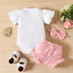 Baby Girl Clothes Infant Newborn Girl Summer Short Set Clothes - Image 4