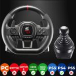 SUBSONIC - Superdrive GS650-X Steering Wheel with Manual Shifter, 3 Pedals, and Paddle Shifters - Racing Wheel for Xbox Series X/S, PS4, Xbox One - Black - Image 3