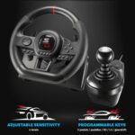 SUBSONIC - Superdrive GS650-X Steering Wheel with Manual Shifter, 3 Pedals, and Paddle Shifters - Racing Wheel for Xbox Series X/S, PS4, Xbox One - Black - Image 4