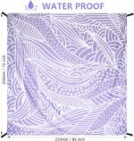 Beach Blanket Waterproof Sandproof Extra Large Beach Mat 79" X 83"/120"x108"for 1-8 Adults Quick Drying Durable Outdoor Picnic Mat for Beach Travel Camping Hiking - Image 3