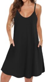 JOELLYUS Womens Spaghetti Strap Dress Summer Dresses Beach Cover Ups Casual Sundresses with Pockets - Image 4