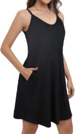 JOELLYUS Womens Spaghetti Strap Dress Summer Dresses Beach Cover Ups Casual Sundresses with Pockets - Image 5