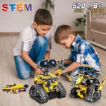 HOGOKIDS Robot Building Toys for Kids - 5 in 1 Remote & APP Controlled Building Set | RC Wall/Engineer Robot/Mech Dinosaur STEM Toys for Boys Girls Age 6 7 8 9 10 11 12+ Year Old (520 Pcs) - Image 5