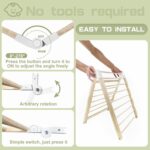 Baby Playpen - 60 x 60 x 24 in Adjustable Multi-Shape Wood Play Yard, Foldable Wooden Baby Playpen/Fence Play Area and Activity Center for Babies and Toddlers with Child Proof Lock and Gate - Image 6