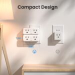 GHome Smart Plug Outlet Extender 15A, 2 Pack, WiFi Smart Plugs Compatible with Alexa & Google Home, Smart Surge Protector with Timer & Remote Control, Dual Outlets, No Hub Required, White - Image 4