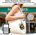 Cat Silicone Case for Touchland Hand Sanitizer Spray with Keychain, Compatible with Power Mist & Glow Mist 1 FL Oz/30ML for Touchland Case, with Charms Accessory Cute Travel Cover Sleeve Black - Image 3