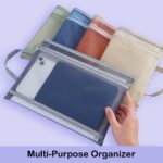 10 Pack Two Layers Mesh Zipper Pouch Bags, Puzzle Building Block Sets Toy Storage & Organization, A4 Reusable Zipper Pouches with Handle for Playroom School Office Organization - Image 3