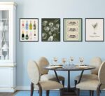 ULEGI Bar Cart Wall Decor, Trendy Retro Champagne Cocktail Cheers Wall Art Decor Set of 4, Bar Poster, Bar Art Wall Decor Posters for Home Lounge Bar Club Kitchen, 12x16 Inch Unframed - Image 5