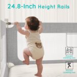 Updated King Size Bed Rail for Toddlers: 3-Side Protection Bedrail with Headbroad for King Bed - Extral Tall Adjustable Child Safety Side Railing Guards for Infants Kids Child(78.7x78.7X 74.8”) - Image 6