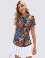 TFSDOD Womens Golf Polo Shirts Collared Short Sleeve T Shirt Lightweight Moisture Wicking Polo Casual 3 Buttons Outfits - Image 5