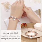 Yiyang 13th 16th 18th 21st 25th 30th 35th 40th 45th 50th 60th 65th 70th 75th 80th Birthday Gifts for Women, Natural Stone Bracelet Birthday Gifts for Women Mom Daughter Grandma Sister Coworker - Image 3