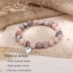 Yiyang 13th 16th 18th 21st 25th 30th 35th 40th 45th 50th 60th 65th 70th 75th 80th Birthday Gifts for Women, Natural Stone Bracelet Birthday Gifts for Women Mom Daughter Grandma Sister Coworker - Image 4