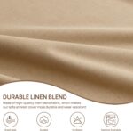 SMABU Couch Arm Covers Sofa Arm Covers 2 Pcs Linen Blend Textured Washable Armrest Cover aganist Pet Scratch Stain Protect and Decorate Armchair Recliner W20 x L24, Camel - Image 4