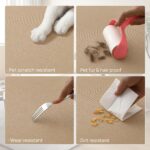 SMABU Couch Arm Covers Sofa Arm Covers 2 Pcs Linen Blend Textured Washable Armrest Cover aganist Pet Scratch Stain Protect and Decorate Armchair Recliner W20 x L24, Camel - Image 6