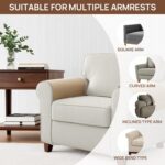 SMABU Couch Arm Covers Sofa Arm Covers 2 Pcs Linen Blend Textured Washable Armrest Cover aganist Pet Scratch Stain Protect and Decorate Armchair Recliner W20 x L24, Camel - Image 7
