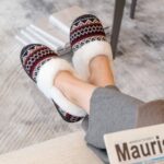 DL Women's Comfy House Slippers with Faux Fur Lining, Memory Foam Slip on House Shoes Nordic with Indoor Outdoor Anti-Skid Rubber Sole - Image 3