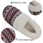 DL Women's Comfy House Slippers with Faux Fur Lining, Memory Foam Slip on House Shoes Nordic with Indoor Outdoor Anti-Skid Rubber Sole - Image 4
