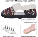 DL Women's Comfy House Slippers with Faux Fur Lining, Memory Foam Slip on House Shoes Nordic with Indoor Outdoor Anti-Skid Rubber Sole - Image 5