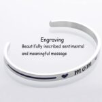 Kivosliviz Deputy Wife Jewelry Police Officer Gift Thin Bangle Bracelet Police Wife Mom Brcelet - Image 4