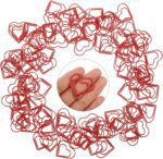 TEHAUX 100pcs Love Heart Paper Clips Sticky Clips for Office Stationery Valentine - Image 5