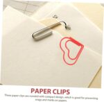 TEHAUX 100pcs Love Heart Paper Clips Sticky Clips for Office Stationery Valentine - Image 10